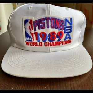 Vintage Detroit Pistons NBA title snapback cap